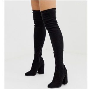 Black knee high boots